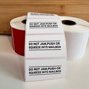 Sticker- Do not jam, push, or squeeze into mailbox stickers, set of 50